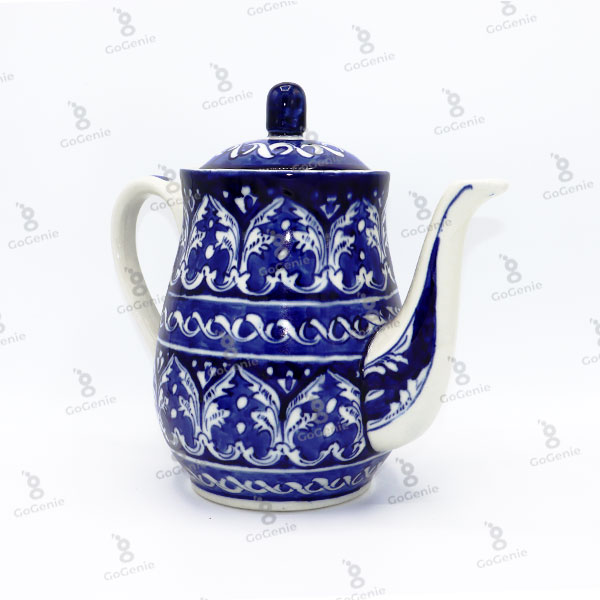 Beautiful Handmade Blue Pottery Tea Set Go Genie
