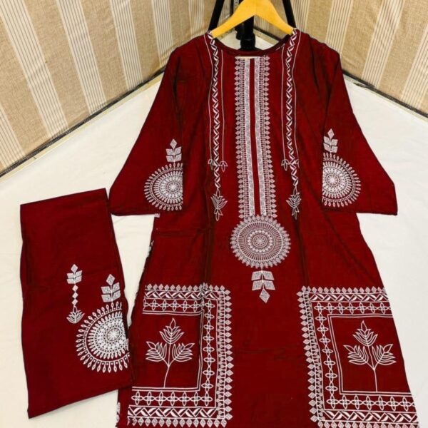 2 PIECE - EMBROIDERED LAWN SUIT