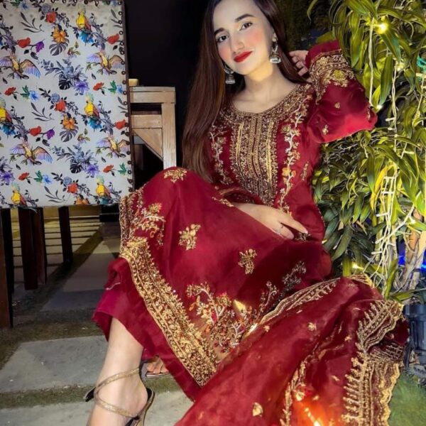 Embroidered Organza Suits Stitched 3 Piece - Wedding Collection